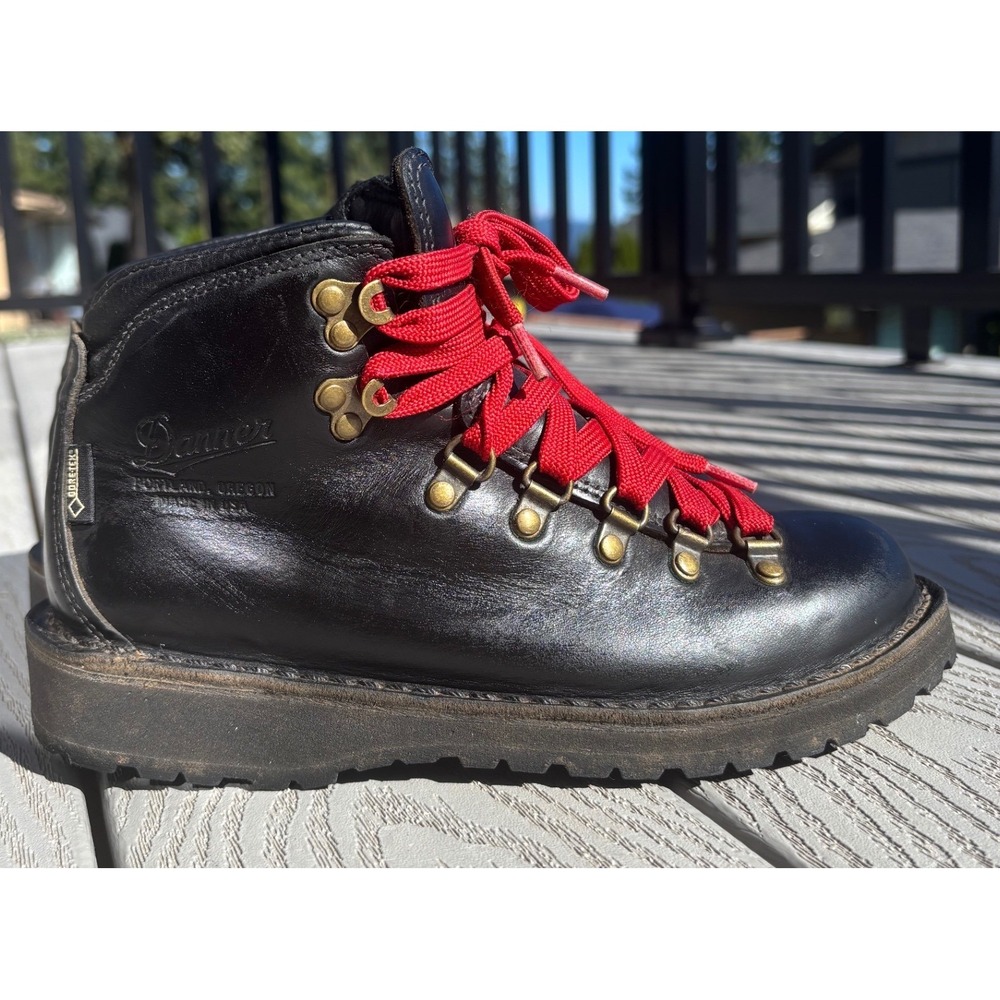 Danner Mountain Pass Combat Black Leather Gore-Tex Hiking Boots Women's Size 6